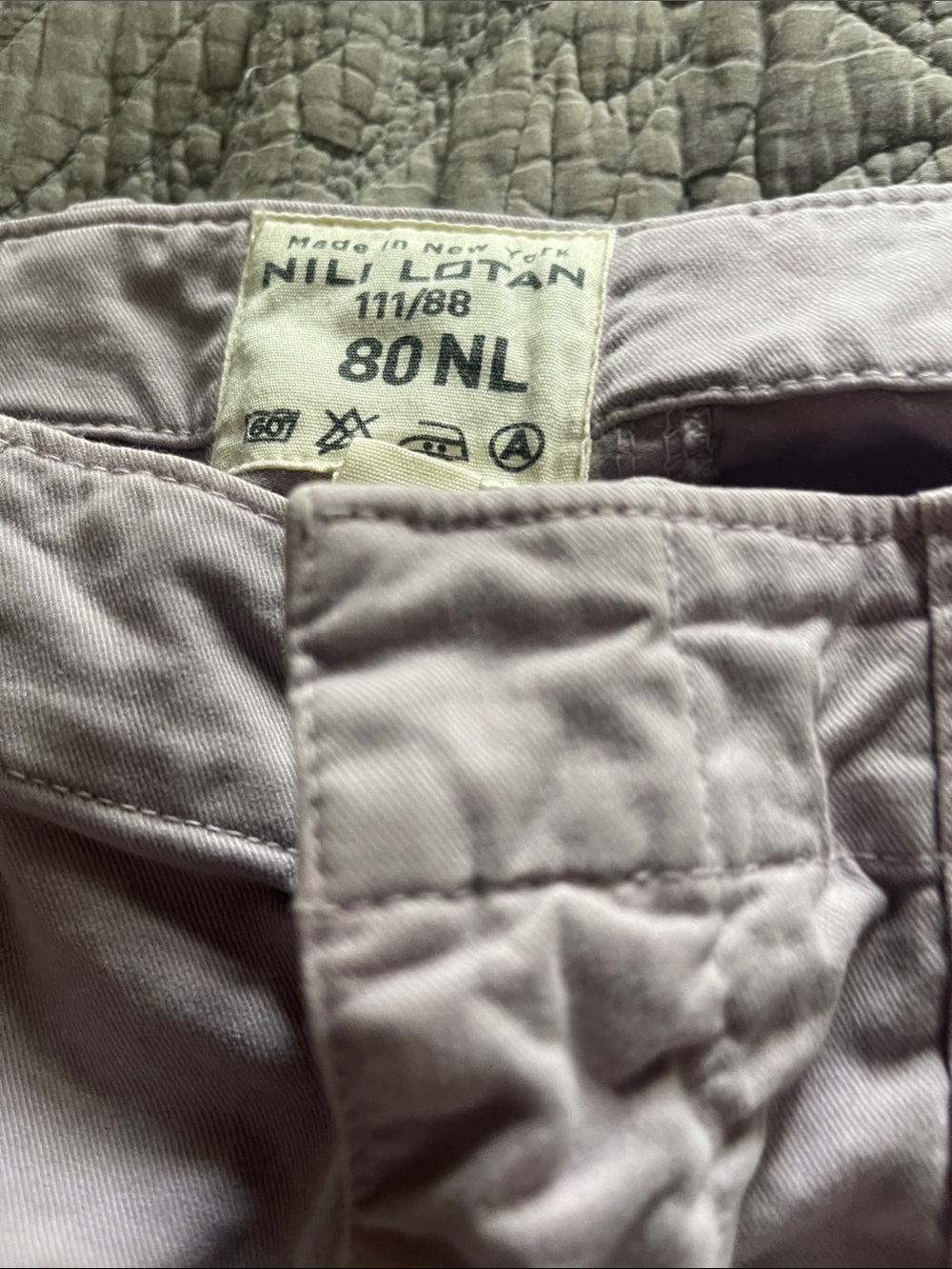 Nili Lotan Men’s Lavender-Tone Chinos